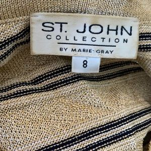 St John Collection Gold Cardigan Button Jacket S 8